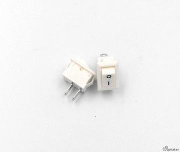 Przełącznik kołyskowy 15x10mm - Biały- 2PIN