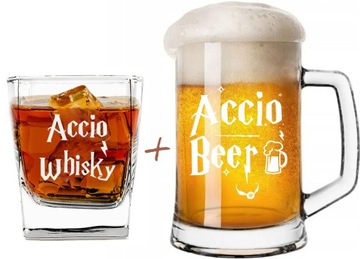 Szklanka do whisky + Kufel do piwa HARRY POTTER Grawer PREZENT