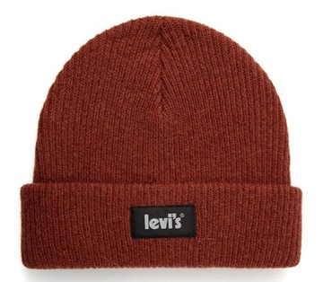LEVIS zimowa czapka wełniana z odblaskowym logo