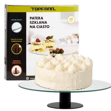 PATERA OBROTOWA NA CIASTO JEDNOPOZIOMOWA 30CM TORT CZARNA