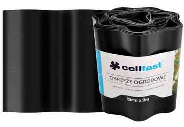 Obrzeże ogrodowe trawnikowe 15cm 9m CELLFAST czerń