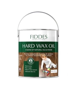 FIDDES Twardy Olejowosk do podłóg HARD WAX OIL bezbarwny PÓŁPOŁYSK 2,5L
