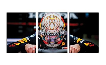 3x OBRAZ NA ŚCIANĘ TRYPTYK MAX VERSTAPPEN F1 50x70