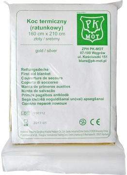 Koc ratunkowy termiczny folia życia 160 x 200 cm