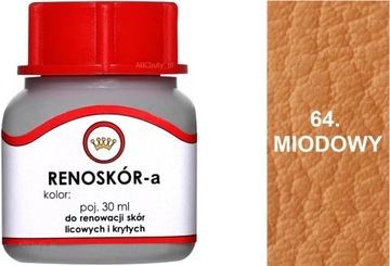 MIODOWA 64 FARBA RENOSKÓR 30 ml WILBRA LAKIER DO BUTÓW SKÓR LICOWYCH G10-01