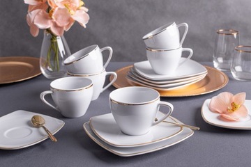 Serwis herbaciano-kawowy dla 6 osób porcelana MariaPaula Moderna 18 el.