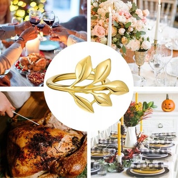 12X ОБРУЧАЛЬНЫЕ КОЛЬЦА ЗОЛОТЫЕ КОЛЬЦА ДЛЯ САЛФЕТОК