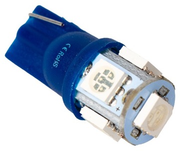 Żarówka W5W T10 NIEBIESKA 12V LED W3W