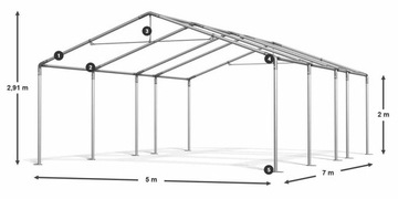 Палатки палатки залы 5x7m гаражи Das 580 S