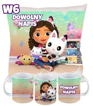 НАБОР ПОДУШКА КРУЖКА CAT GABI HOUSE ПОДАРОК ​​+ ИМЕННОЙ ПОДАРОК ​​РАЗЛИЧНЫЕ ДИЗАЙНЫ