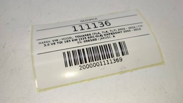 HLAVA HŘÍDELE VW TOUAREG I 7L 3.0 TDI 225 V6 0593AG