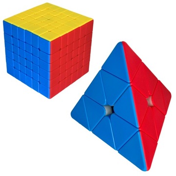 ZESTAW Kostek 6x6 + Pyraminx ORYGINALNE SZYBKIE KOSTKI