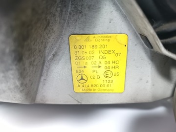 MERCEDES VANEO W414 01-05 SVĚTLOMET SVĚTLO LEVÝ PŘEDNÍ OE 0301189201