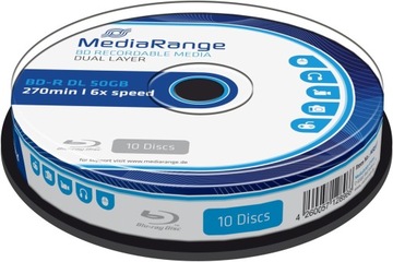 Płyta Blu-ray MediaRange BD-R DL 50 GB 10 szt.