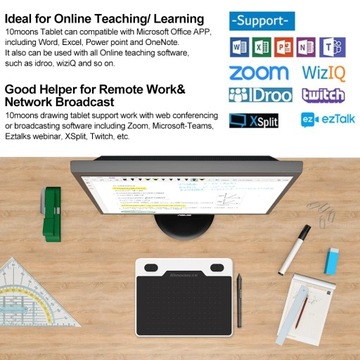 10moons T503 Сверхлегкий графический планшет для рисования, планшет для подписи, 8192 уровней