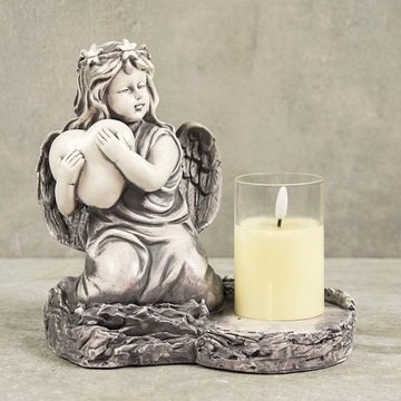 СЕРАЯ ГИПСОВАЯ ФИГУРКА ГРОБНИЦЫ СВЕТОДИОДНАЯ ЛАМПА 3XAAA