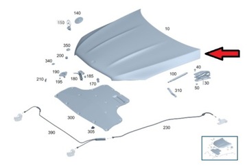 KAPOTA KRYT MOTORU MERCEDES GLE W167 A1678801500