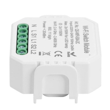 QS-WIFI-S04-2C двойной переключатель смыва с Wi-Fi