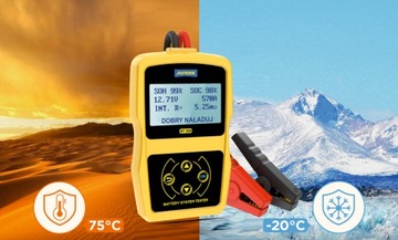 ТЕСТЕР АККУМУЛЯТОРА AUTOOL BT360 + чехол ЯЗЫК PL РУКОВОДСТВО PL + РУЧКА