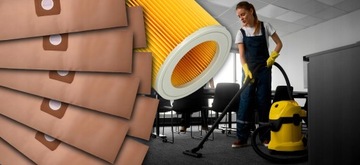 10x WORKI FILTR DO ODKURZACZA KARCHER WD3 SE4001 WD2 PLUS KWD V-17 V-15 V12