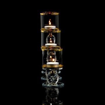 Гламурный декоративный стеклянный подсвечник