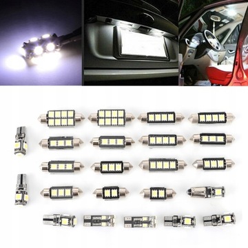 23шт. Автомобильные светодиодные лампы белого цвета T10 Light