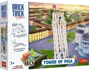 Trefl 61610 Brick Trick buduj z cegł WIEŻA W PIZIE