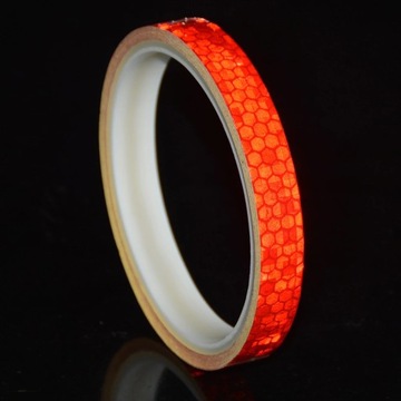 ЛЕНТА СВЕТООТРАЖАЮЩАЯ, САМОКЛЕЯЩАЯСЯ, ПРЕДУПРЕЖДАЮЩАЯ ДЛЯ ВЕЛОСИПЕДА, СКУТЕРА, КРАСНАЯ, 8М