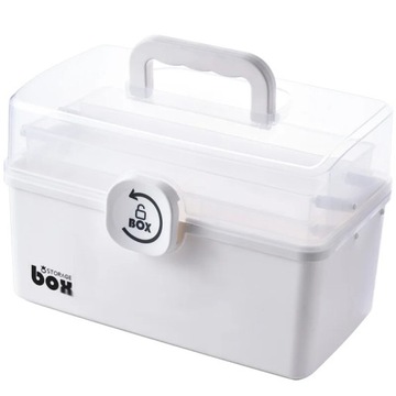 3/2 Layer Portable First Aid Kit Storage Box Plastic Multi-Functional