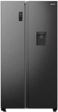 Lodówka SBS Gorenje Dystrybutor Kostkarka No Frost A++ Czarna 550l