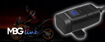 2xUSB QC3.0 вольтметр питания мотоцикла