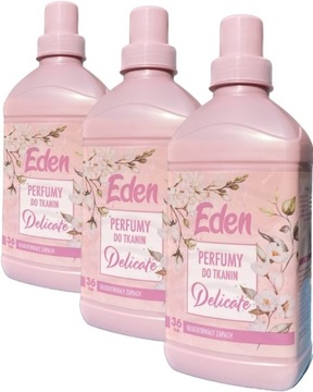 Zestaw 3 x Perfumy do tkanin w płynie EDEN DELICATE 3 x 720 ml 108 prań