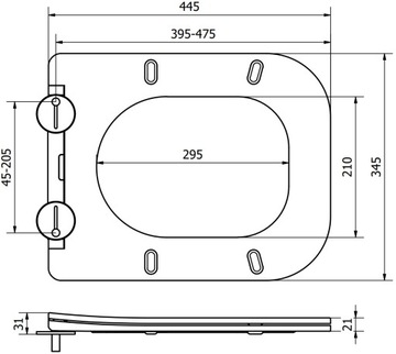 MEXEN TEO МЕДЛЕННО ЗАКРЫВАЮЩАЯСЯ ПЛИТА ДЮРОПЛАСТ SLIM ТЕМНО-СЕРЫЙ МАТОВЫЙ