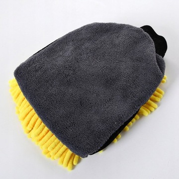 ПЕРЧАТКИ ИЗ МИКРОФИБРЫ ДЛЯ МОЙКИ АВТОМОБИЛЯ 3 В 1 НЕЖНАЯ ДЛЯ КРАСКИ МЯГКАЯ ГУБКА