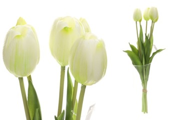 Sztuczny bukiet, Tulipany 5 szt Silikon jak Żywe