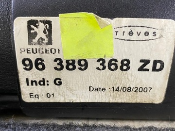 PEUGEOT 307 1600CM3 2007 ROLETA KUFRU KOMBI 96389368ZD