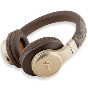 Guess słuchawki nauszne Bluetooth brązowy