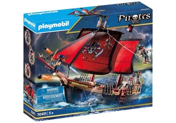 PLAYMOBIL PIRATES 70411 STATEK PIRACKI STATEK BOJOWY TRUPIEJ CZASZKI