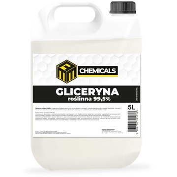 GLICERYNA ROŚLINNA 99,5% FARMACEUTYCZNA kosmetyczna 5L DEZYNFEKCJA
