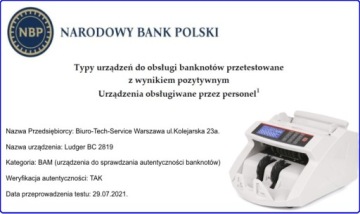 Ludger BC 2819 счетчик денежных купюр NOMINAL