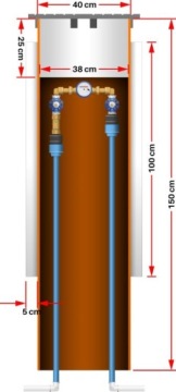 ВОДОСЧЕТЧИК ЛЮК H=1500 DN400 + ВОДОСЧЕТЧИК