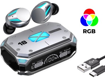 Słuchawki bezprzewodowe + POWERBANK RGB LED M41 BLUETOOTH 5.2 TYP-C