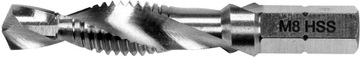 СВЕРЛО YATO M8 1,25 мм с шестигранником 1/4, СТАЛЬ HSS