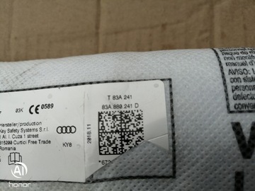 AIRBAG ULOŽENÍ SEDADLA LEVÝ 83A880241D AUDI Q3 83A 18R