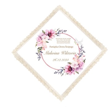 BIAŁA SZATKA DO CHRZTU CHRZEST IMIĘ