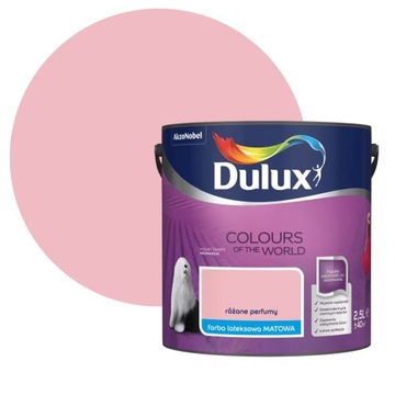 DULUX KOLORY ŚWIATA FARBA LATEKSOWA ŚCIENNA Różane Perfumy 2,5L