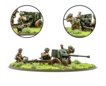 BOLT ACTION British Canadian 6 Pounder ATG + Crew