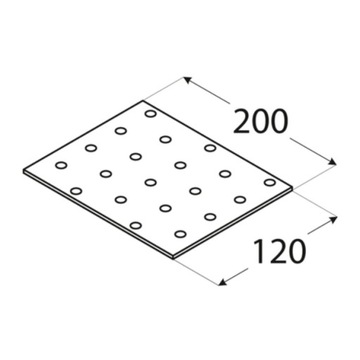 СОЕДИНИТЕЛЬ ПЛОСКИЙ ПЕРФОРИРОВАННЫЙ 200x120 PP18