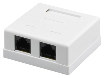 NEKU Gniazdo sieciowe natynkowe UTP kat.6 2x RJ45