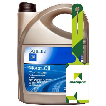 ORYGINALNY OLEJ SILNIKOWY 5L PEŁEN SYNTETYK 5W30 DEXOS2 -GM + Gratis *HIT*